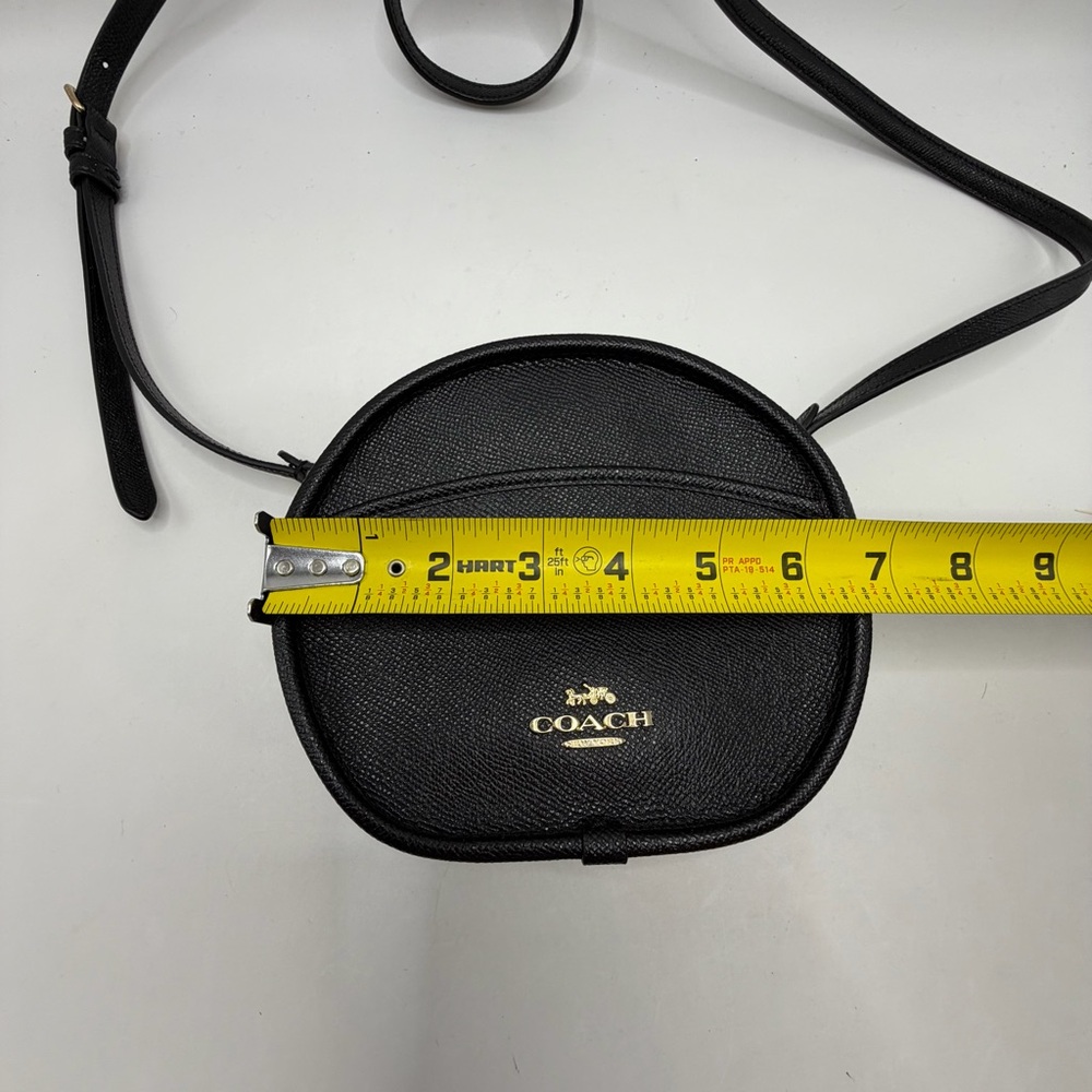 Coach Black Leather Crossbody Bag Gold Hardware - Picture 5 of 7